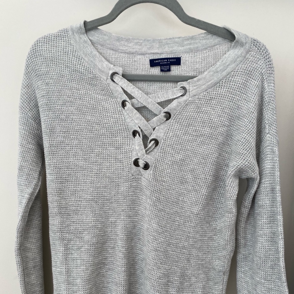 American Eagle Grey Long Sleeve